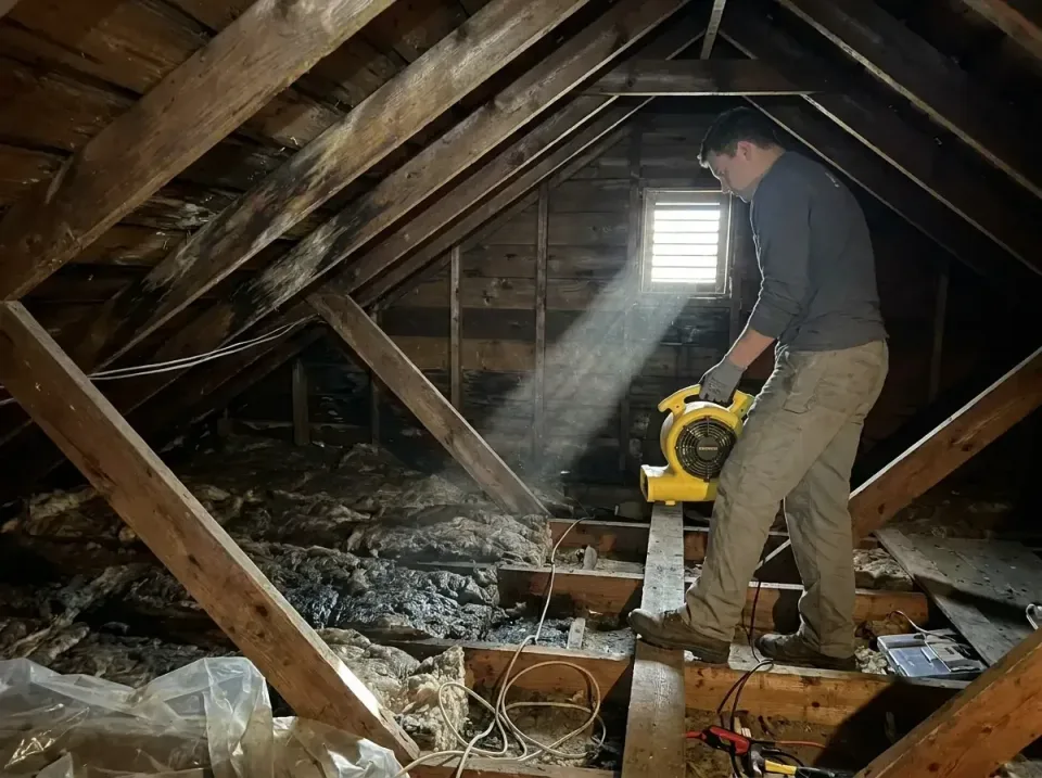 attic-water-damage-drying-proc-007 — frequently asked questions, Emergency Water Extraction & 24/7 Flood Response in La Verk…